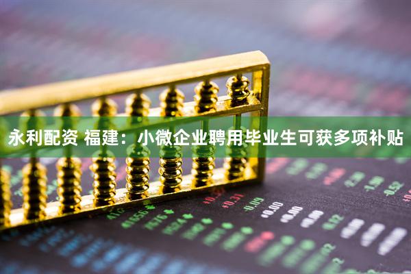永利配资 福建：小微企业聘用毕业生可获多项补贴