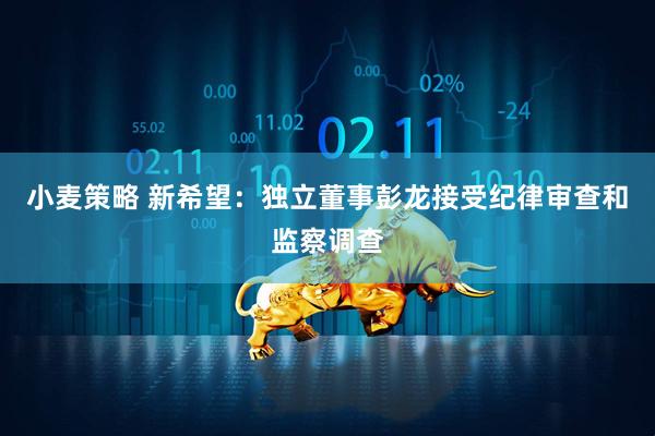 小麦策略 新希望：独立董事彭龙接受纪律审查和监察调查